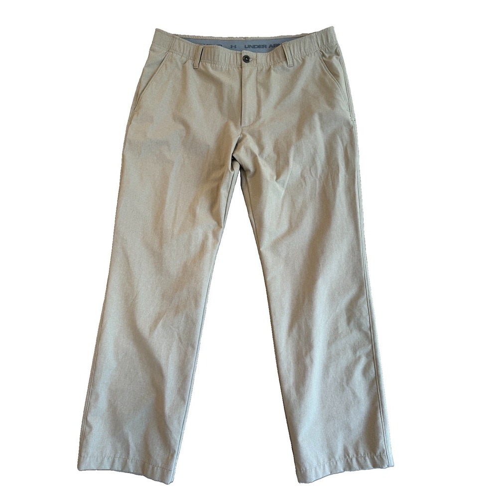 Under Armour Matchplay Vented Pants Men 38x30 Tan Performance Golf Chino